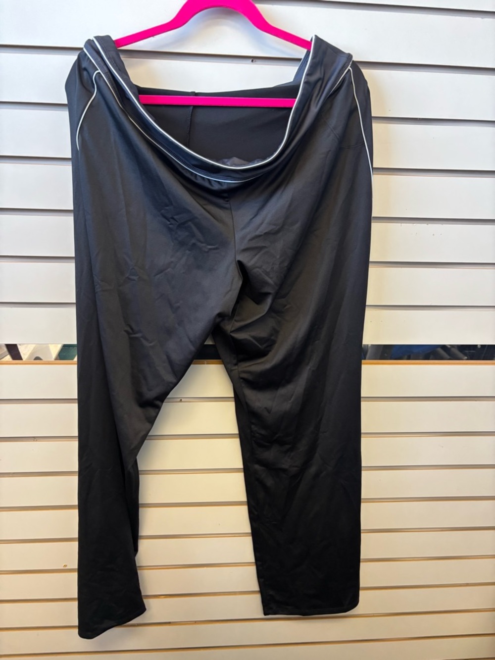 Old Navy Black Athletic Leggings with Silver Piping
